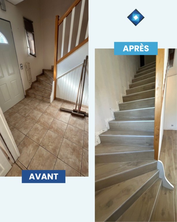 Rénovation ESCALIER AVANT/APRES